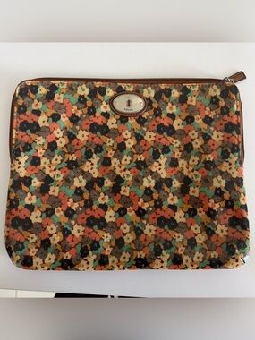 Fossil Rust Orange Floral-Print iPad/Kindle case